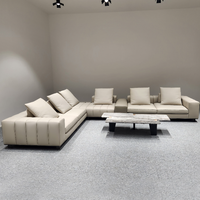 Canapé modulaire en cuir de style italien, design clavier de piano, vente en gros, directement de l'usine de Foshan