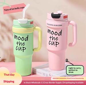 Termo personalizado de acero inoxidable rosa de 34 oz con aislamiento al vacío, taza para café, venta al por mayor, termo con asa - Product Image 4