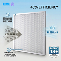 Filtre à panneaux plissés OEM HVAC G4 F5 F6 EN 779 en aluminium personnalisé pour unité de ventilation d'admission d'air frais sur toit AHU