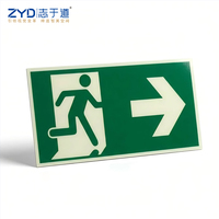 Panneau de sortie lumineux en PVC de qualité supérieure, plaque de porte phosphorescente, décoration intérieure, panneau d'avertissement pour magasin et centre commercial