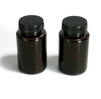 100ml 120ml 4oz 150ml 175ml 200ml Bouteilles vides en plastique PET marron avec bouchon noir pour capsule médecine pharmaceutique
