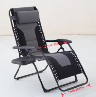 Nouveau design, fauteuil inclinable zéro gravité surdimensionné et confortable, design moderne, hauteur réglable, chaise longue pliable avec rembourrage