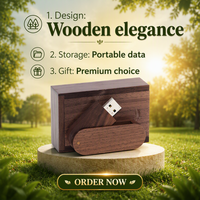 Clé USB en bois personnalisée OEM ODM 1 Go-64 Go USB 2.0 Garantie 5 ans Sans cryptage Nouveau Votre logo