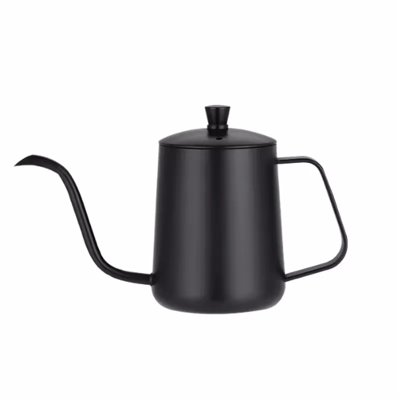 Acier inoxydable 304 matériel col de cygne cafetière noir fait main machine à café goutte à goutte café portable maison théière