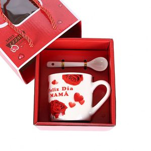 Tasse à café, thé, eau, lait en porcelaine à motifs créatifs pour la fête des mères, cadeau idéal pour maman avec sac à main - Product Image 4