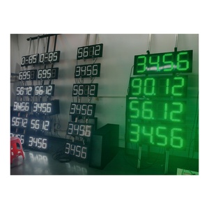 Tablero <span class=keywords><strong>de</strong></span> luz LED 88,88 rojo verde blanco <span class=keywords><strong>de</strong></span> 12 pulgadas para gasolinera tablero <span class=keywords><strong>de</strong></span> pantalla Digital impermeable IP65 señal <span class=keywords><strong>de</strong></span> precio <span class=keywords><strong>de</strong></span> gasolinera - Product Image 1
