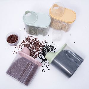 Food Grade BPA Free Plastic Airtight Eco-Friendly <b>Stackable</b> <b>Storage</b> Jars Non Toxic Containers Grain Dry Fruit Snack Kitchen Food - Product Image 6