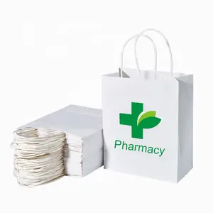 2022 Bao Bì Cấp Thực Phẩm Giấy Kraft Bệnh Viện Dược Phẩm RX Bag