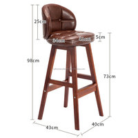 Chaises de luxe au design personnalisé en vente chaude avec pieds en bois massif, prix de gros, tabouret de bar pour cuisine, salle à manger