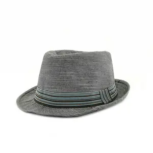 Fedora Hat Trilby Hat 100% Cotton Mùa Đông Cho Người Đàn Ông Mồ Hôi Ban Nhạc Mũ Sọc Phong Cách Nhân Vật Màu Sắc