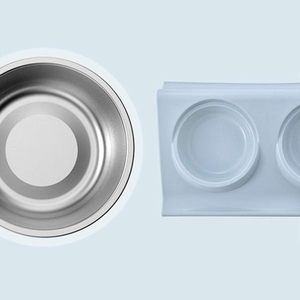 Stainless Steel Pet Feeding Bowl with Slope Non-Slip Plastic Splash-Proof Pet <b>Feeder</b> for Dogs and <b>Cats</b> - Product Image 3
