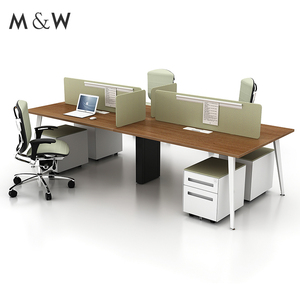 M&amp;W Manufacturer Personal Pc Panel <strong>4</strong> Person Open Space Workstation Office <strong>Table</strong> - Product Image 4