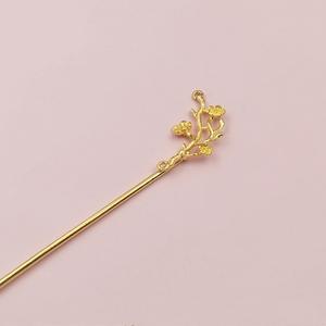 Accessoire Hanfu de style ancien Lutin étape par étape nouveau bâton de <span class=keywords><strong>cheveux</strong></span> en alliage tridimensionnel à trois fleurs à double trou - Product Image 4