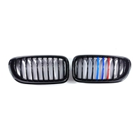 Grille de voiture F10 pour BMW série 5 f10 f18 modifiée ligne unique noir brillant noir mat tricolore