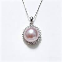 Pendentif classique en perle d'eau douce de 11-12 mm de qualité supérieure, collier élégant en perles de culture, bijou quotidien, cadeau.
