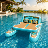 Jouet de piscine gonflable flamant rose en PVC, capacité 400 lb. Plateforme Flottante à Fourniture Directe du Fabricant pour Usage Commercial et Hôtelier