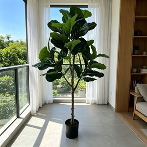Fiddle Leaf Fig Artificial <b>Plant</b> High Simulation Leaves Indoor Floor Decor Single-piece Package <b>Plastic</b> Material - Product Image 4