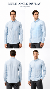 <span class=keywords><strong>Camisa</strong></span> Ligera de <span class=keywords><strong>Manga</strong></span> <span class=keywords><strong>Larga</strong></span> con <span class=keywords><strong>Cuello</strong></span> Clásico, 82% Rayón, 18% Lino, Diseño con Bolsillo, Transpirable, Informal <span class=keywords><strong>para</strong></span> Uso Diario, <span class=keywords><strong>para</strong></span> <span class=keywords><strong>Hombre</strong></span> - Product Image 2