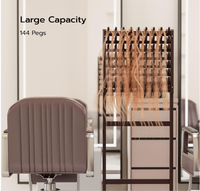 Support de tressage rotatif personnalisé pour le tressage des cheveux, support de séparateur de cheveux en bois à 144 chevilles, support d'extension de cheveux