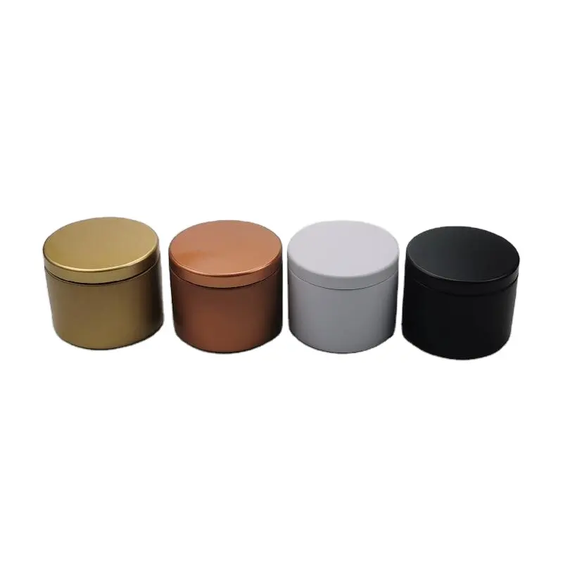 4oz aromatherapy candle round tin box round Metal Box for candy Storage