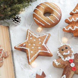 Décorations d'ambiance de Noël : Flocons de neige adhésifs, pentagrammes et décorations suspendues en mousse pour sapin de Noël - Product Image 4