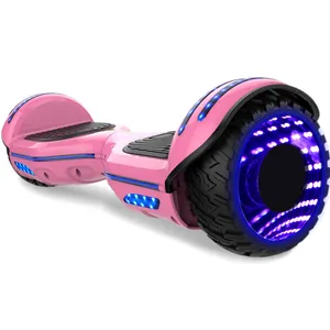 电动气垫板滑板车6.5英寸电动智能自平衡滑板车发光二极管车轮和儿童成人侧灯