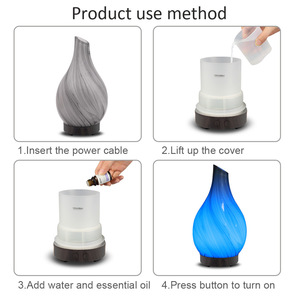 Diffuseur d'arômes créatif en verre 100 ml, alimenté par USB, design imitation bois, pour la maison et la voiture - Product Image 5