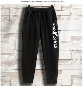 กางเกงจ็อกเกอร์ลำลองผ้าคอร์ดูรอยสำหรับผู้ชายขายส่ง กางเกงวอร์มเนื้อนุ่มพิเศษ มีกระเป๋า ซับในขนแกะ ปิดด้วยเชือกผูก เหมาะสำหรับใส่พักผ่อน - Product Image 6