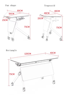 Table d'entraînement pliante économique, bureau mobile, table longue modulable, mobilier scolaire au design moderne, en bois durable et écologique