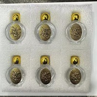Bouteille en verre argentée de 15 ml pour eau bénite ou huile de parfum, avec bouchon à vis rond rose, motif religieux Saints Jésus et Vierge Marie