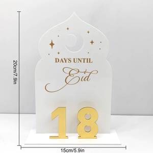 Hồi giáo hồi giáo EID mubarak trang trí 30 ngày lịch ramadan và đếm ngược đời để trang trí bàn trong suốt tháng - Product Image 6