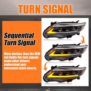 Подходит для Toyota Corolla 2012 2013 2014 фары передние фары модифицированные светодиодные фары передние фары в сборе DRL - Product Image 5