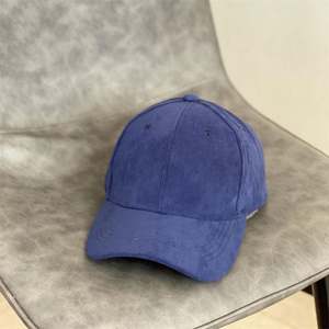 Vente en gros en stock casquettes de baseball en daim unies de couleur unie pour le bas de la quantité minimale de commande casquettes de baseball en daim avec logo personnalisé - Product Image 5