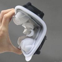 Moule à glace en silicone 3D en forme de chat, réutilisable, pour fruits et crèmes glacées, facile à démouler, outil pour boissons de fête estivale