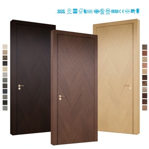 Portes intérieures pré-montées en bois massif BASEN, style américain moderne, finition imperméable, fabriquées au Guangdong, garantie 1 an, pour salle de bain et séjour - Product Image 4
