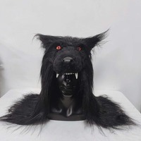 Nouveau design, masque en latex en peluche pour cosplay de loup gris, costume pour adulte, Halloween