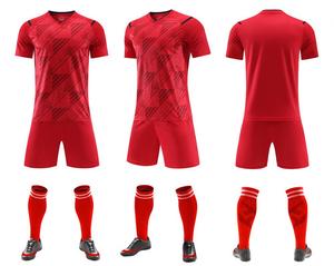 Wholesale Custom American Football/<b>Soccer</b> Jerseys Breathable Quick Dry 100% Polyester V-Neck Short Sleeve Automated Cutting - Product Image 6