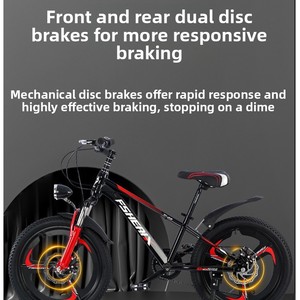 Vélo de montagne pour garçons de <span class=keywords><strong>20</strong></span> <span class=keywords><strong>pouces</strong></span> en promotion avec cadre en alliage d'aluminium et freins à disque doubles pour enfants de 7 à 12 ans - Product Image 5