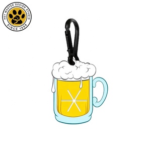 SinSky Bière Forme Mains Libres Chien Merde Sac Titulaire Silicone Vin Baril Drôle Mignon Boba Café Merde Sac Titulaire avec Clip Suspendu - Product Image 4