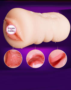 Eigenmarke Tiefhalsausschnitt Hüftenplane realistischer Vagina Mund Analmasturbator Flugzeugbecher Sexspielzeug für Erwachsene Männer masturbieren - Product Image 4