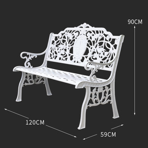 Parco nuovo design panche moderne giardino <span class=keywords><strong>esterno</strong></span> panca in metallo da giardino patio in acciaio fuso in alluminio cortile sedia da <span class=keywords><strong>esterno</strong></span> panche - Product Image 6