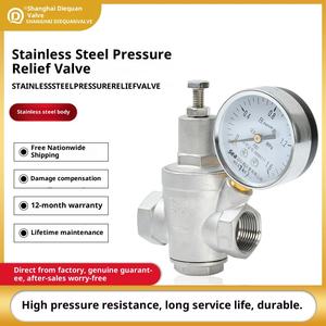 Vanne de réduction de pression réglable en acier inoxydable 304 pour la conservation de l'eau, les médias aqueux et aériens, température normale, 4/6 points 1 - Product Image 3