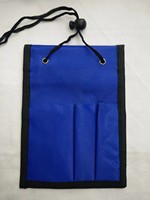 Tempat paspor dengan tali leher, logo cetak kustom bahan poliester nilon untuk paspor dengan tali Lanyard kecil