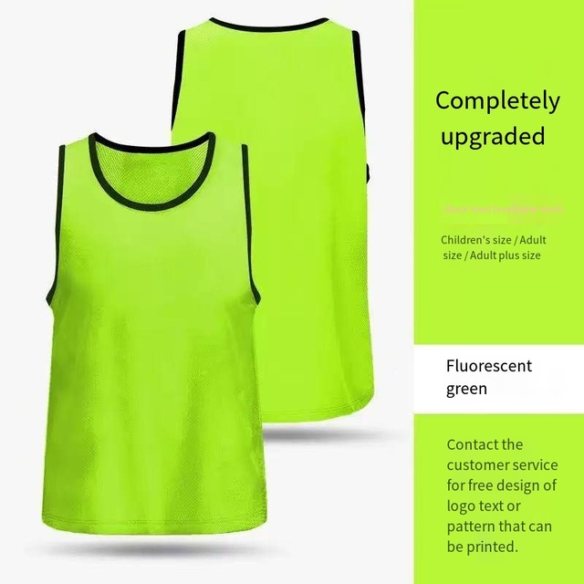 Customizable Adversarial Soccer Training Vest Printed Numbers for Team Activities and Events
