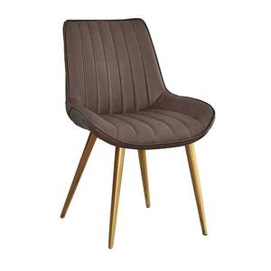 Wholesale Luxury Metal Legs Hotel Restaurant Contemporary Design PU Leather <b>Dining</b> <b>Chairs</b> - Product Image 4