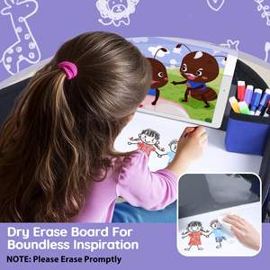 Plateau de voyage pliable et portable avec fermeture éclair, grande capacité durable pour enfants, tout-petits, bébés, espace de jeu, table à collation, voyage en avion - Product Image 6