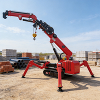 Grúa Araña RST L-688 de 4 Toneladas, Eléctrica e Hidráulica, con Certificación CE, Telescópica, con Canasta para Personal, Elevación de 16 m para Construcción