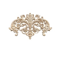 Décorations en bois gravées à la main en forme de fleur, design personnalisé, pour meubles et décorations murales