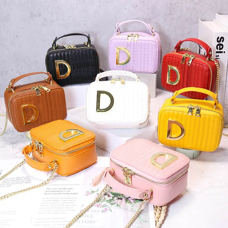 Hot selling Small fragrant wind new arrival clutch bags cute luxury designer mini letter handbag purse for girls and ladies
