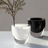 Bixuan haut de gamme lourd petit Art verre Vase fait à la main bourgeon forme Design pour la maison Table décor Unique coloré cristal Vases